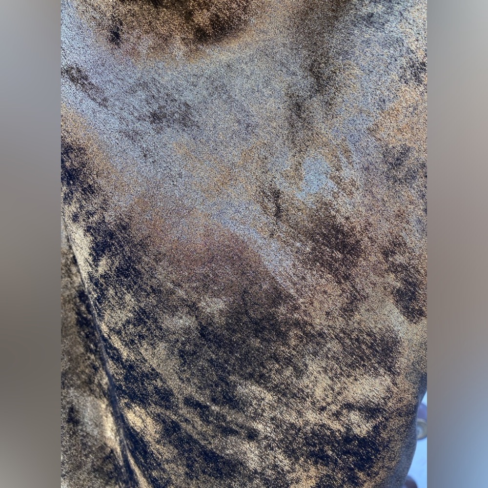 Zara Basic Gold Spaghetti Strap Asymmetrical Midi… - image 8